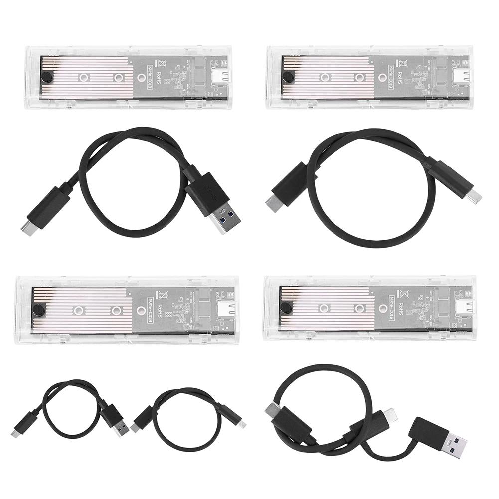 M.2 NVME PCIe NGFF SATA   Ŭ SSD ̽, USB3.1 C Ÿ ϵ ũ ڽ, 2230 2242 2260 2280mm SSD 10Gbps  